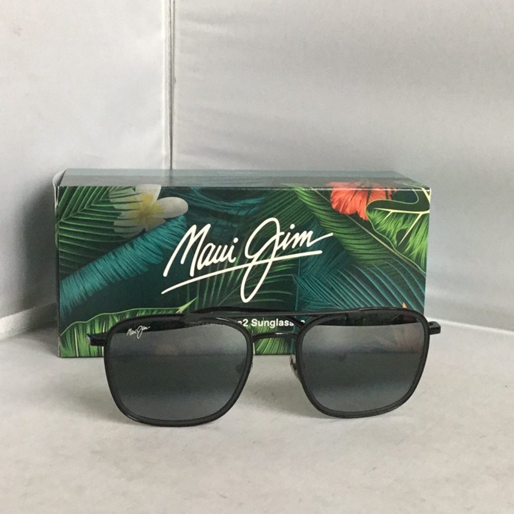 Maui Jim Following Titanium Classic Black Sunglasses